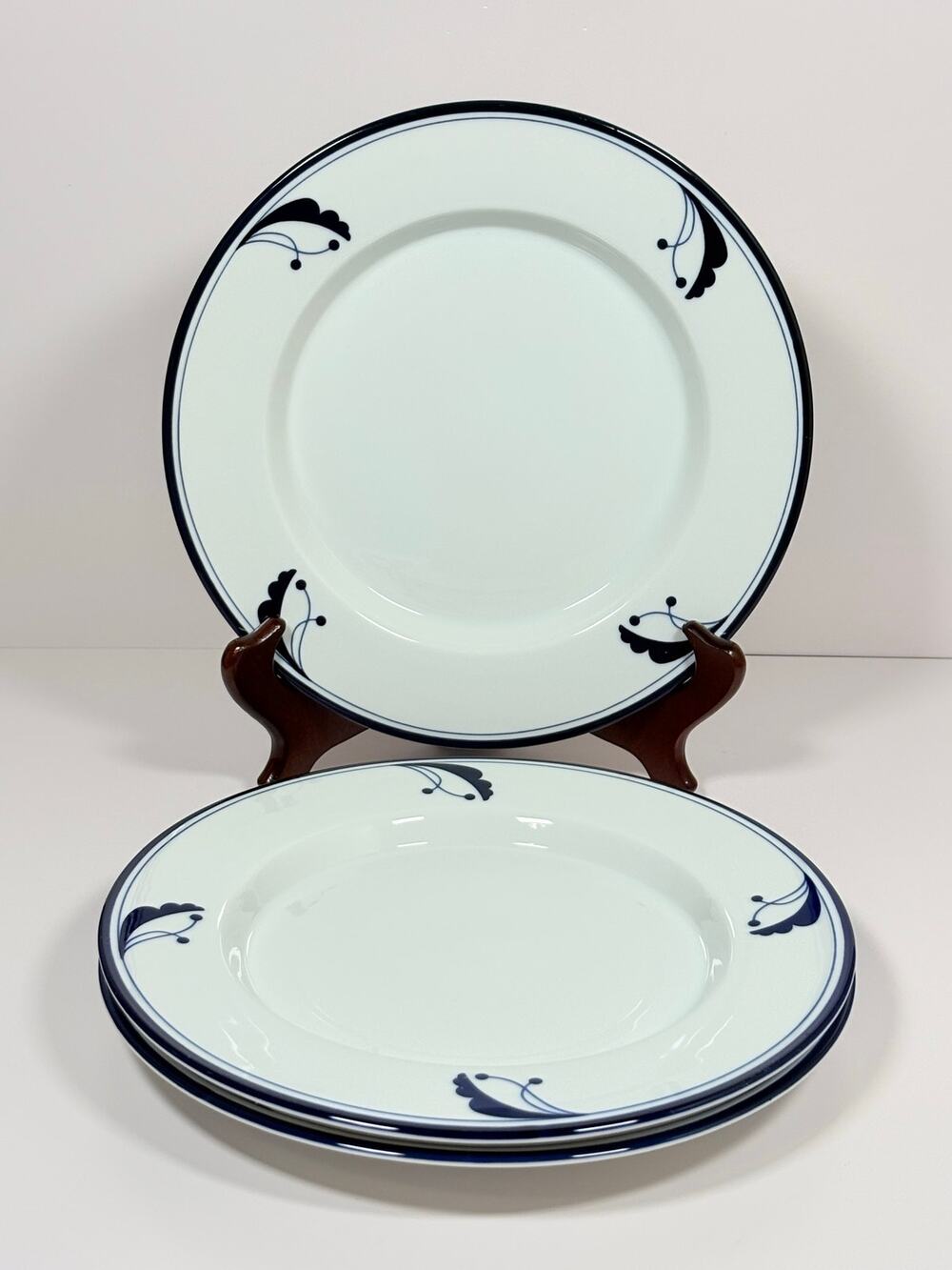 Vintage Dansk Flora Bayberry 9” Salad Plates~ Set of 3 ~ Portugal